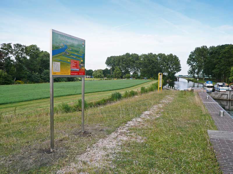Plat model bij de Pondskoekersluis